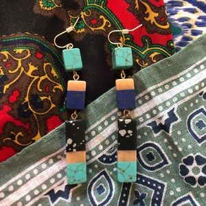 Colorblock Stone Earrings